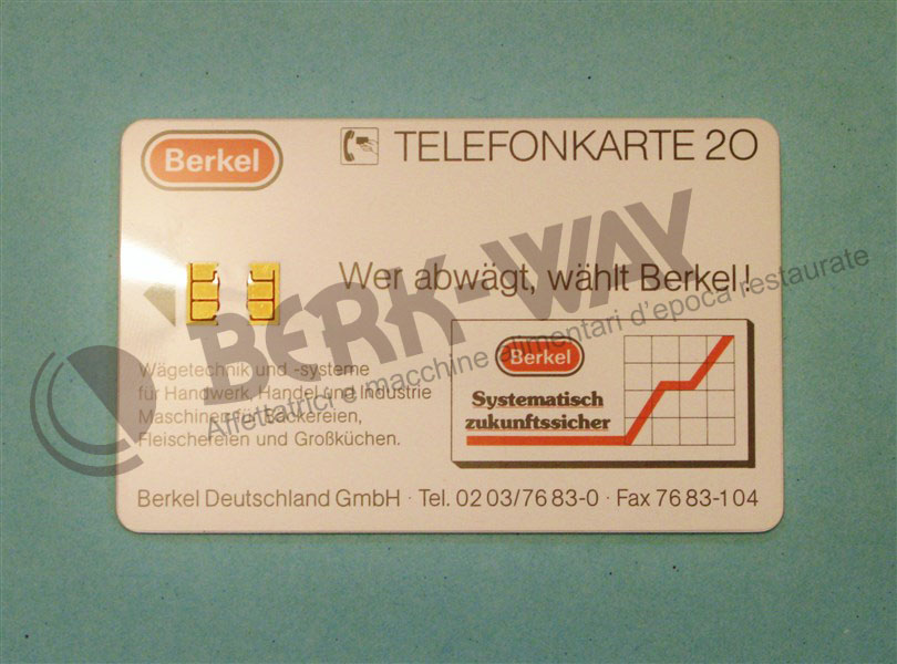 scheda telefonica da collezione berkel