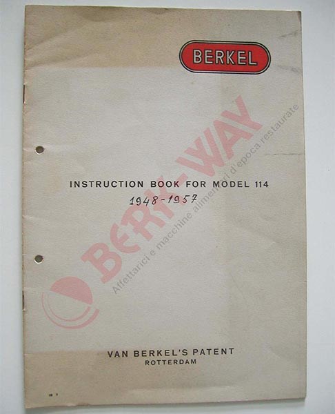 Manuale istruzioni Berkel 114