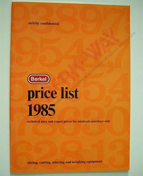 listino prezzi berkel anno 1985
