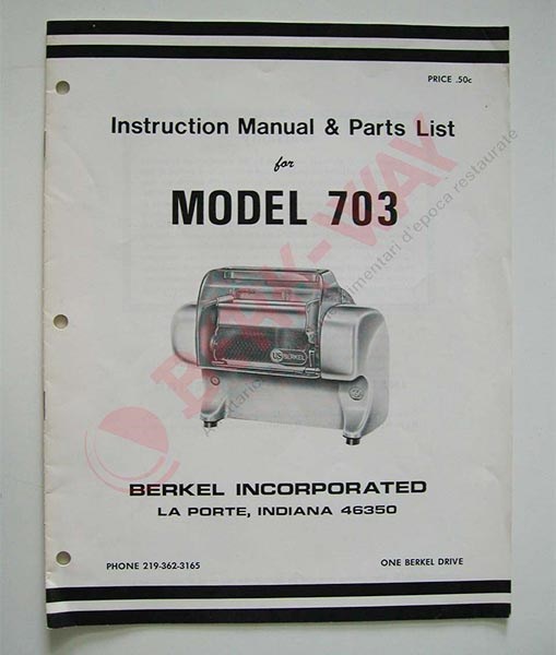 Manuale istruzioni Berkel 703