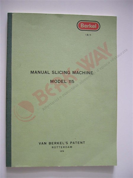 Manuale affettatrice Berkel 115