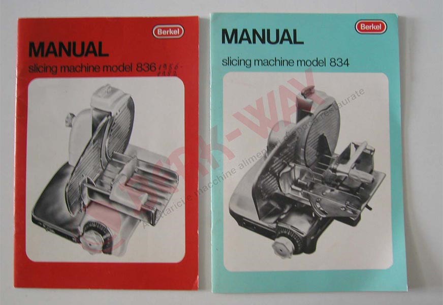 Manuali d'epoca Berkel modelli 834 e 836